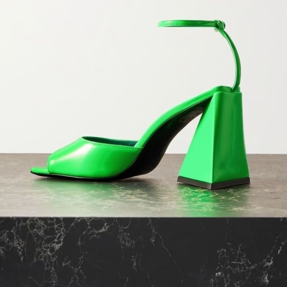 NIB The Attico Neon Green Heels 10.5 11 41.5 $895